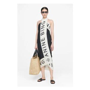 99. ANINE BING Praia Pareo Black Lightweight $150 EUC OS
